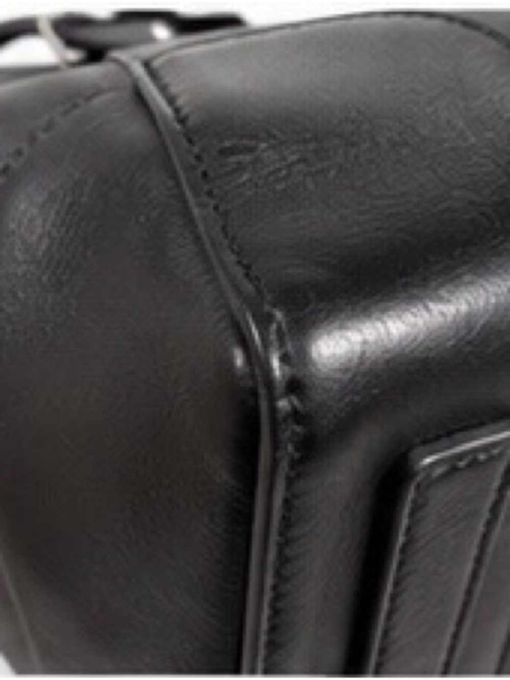 Ralph Lauren Ricky 33 Black Soft Calfskin Leather Satchel Made in Italy - Picture 8 of 12